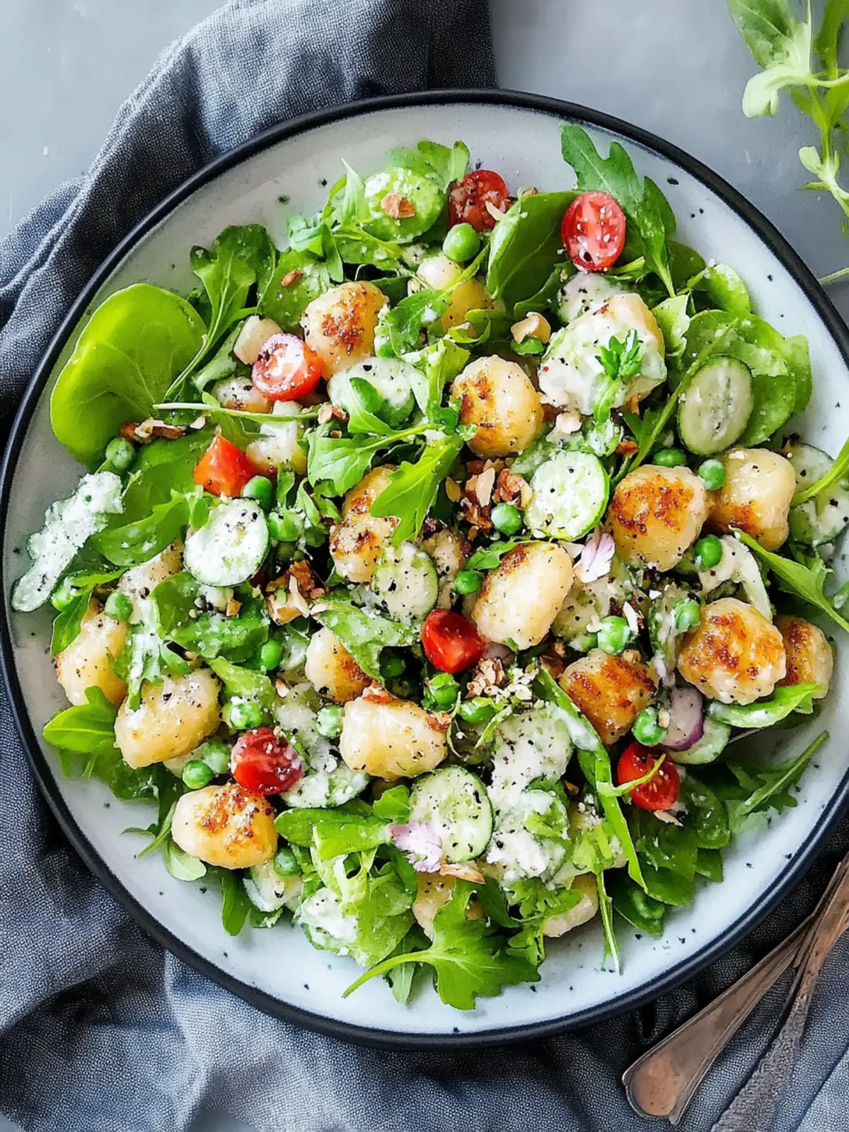 Knuspriger Gnocchi-Salat mit Frühlingsgemüse Rezept
