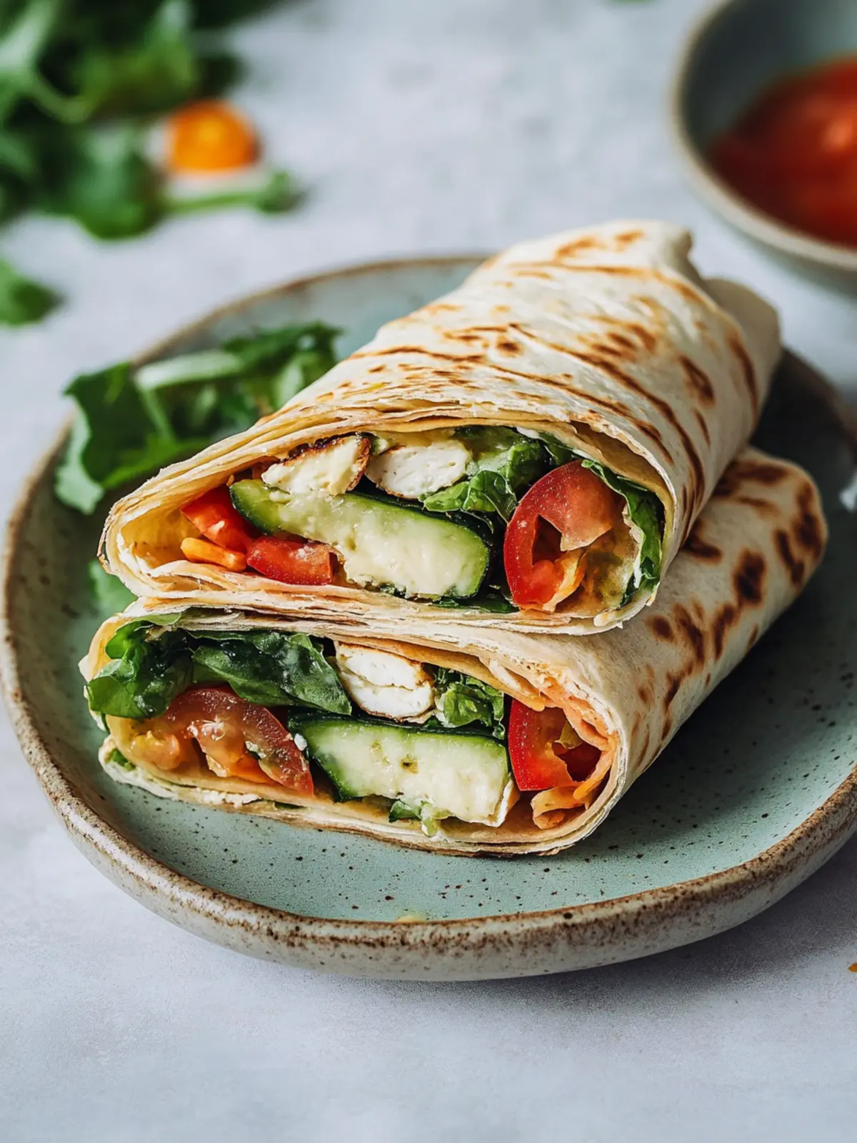 Protein-Hüttenkäse-Wrap