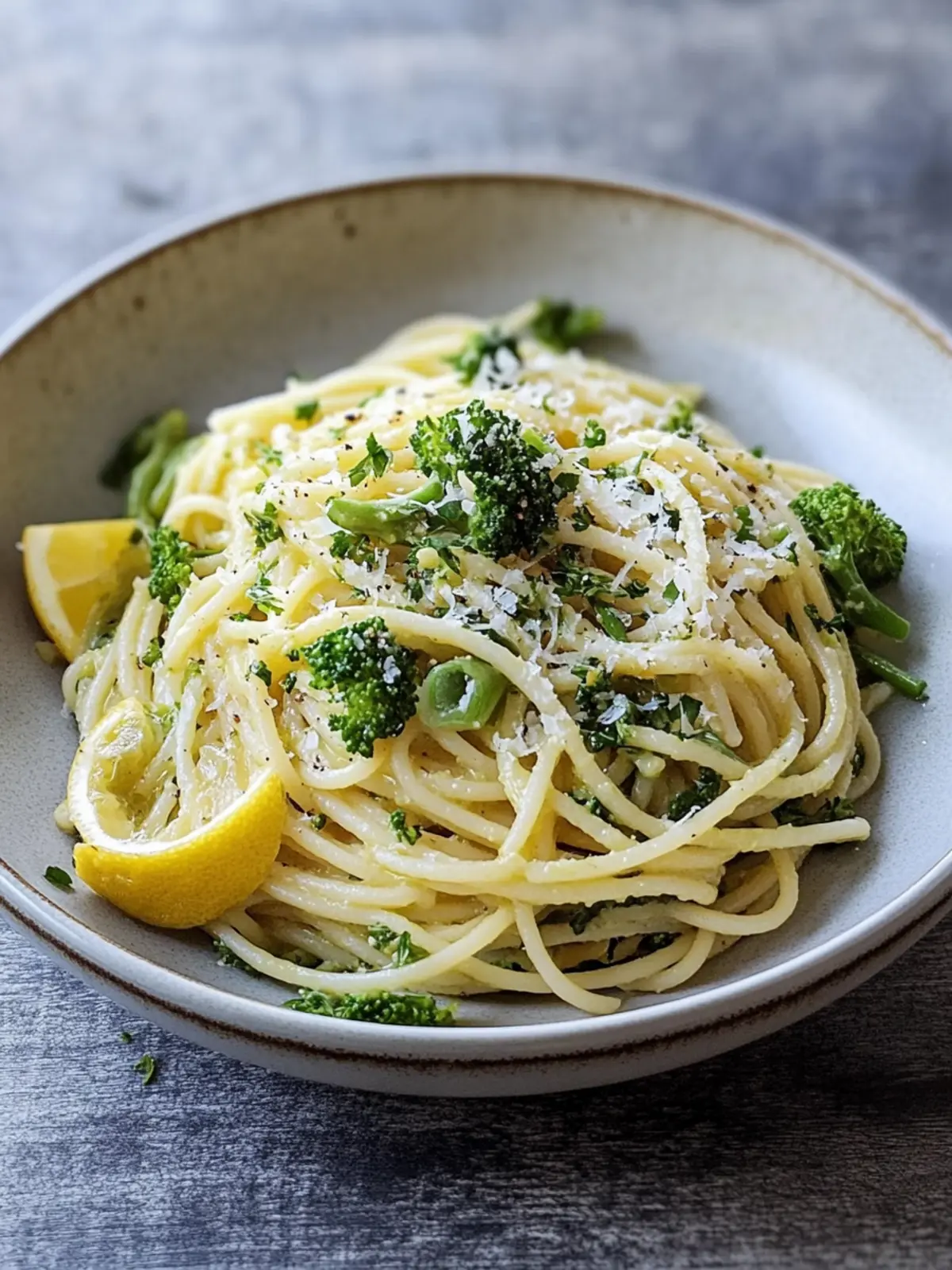 Brokkoli-Knoblauch-Zitronen-Spaghetti
