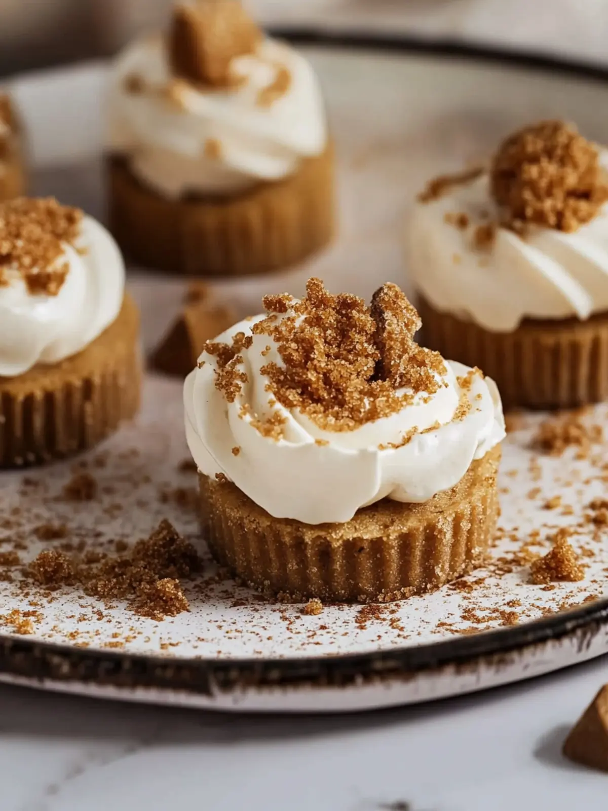 No-Bake Biscoff Mini-Cheesecakes