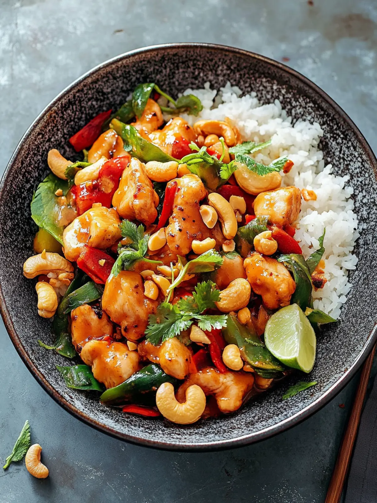 Thailändisches Cashew-Hühnchen