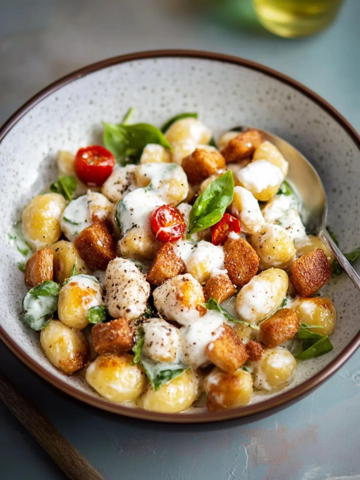 Knuspriger Gnocchi-Salat