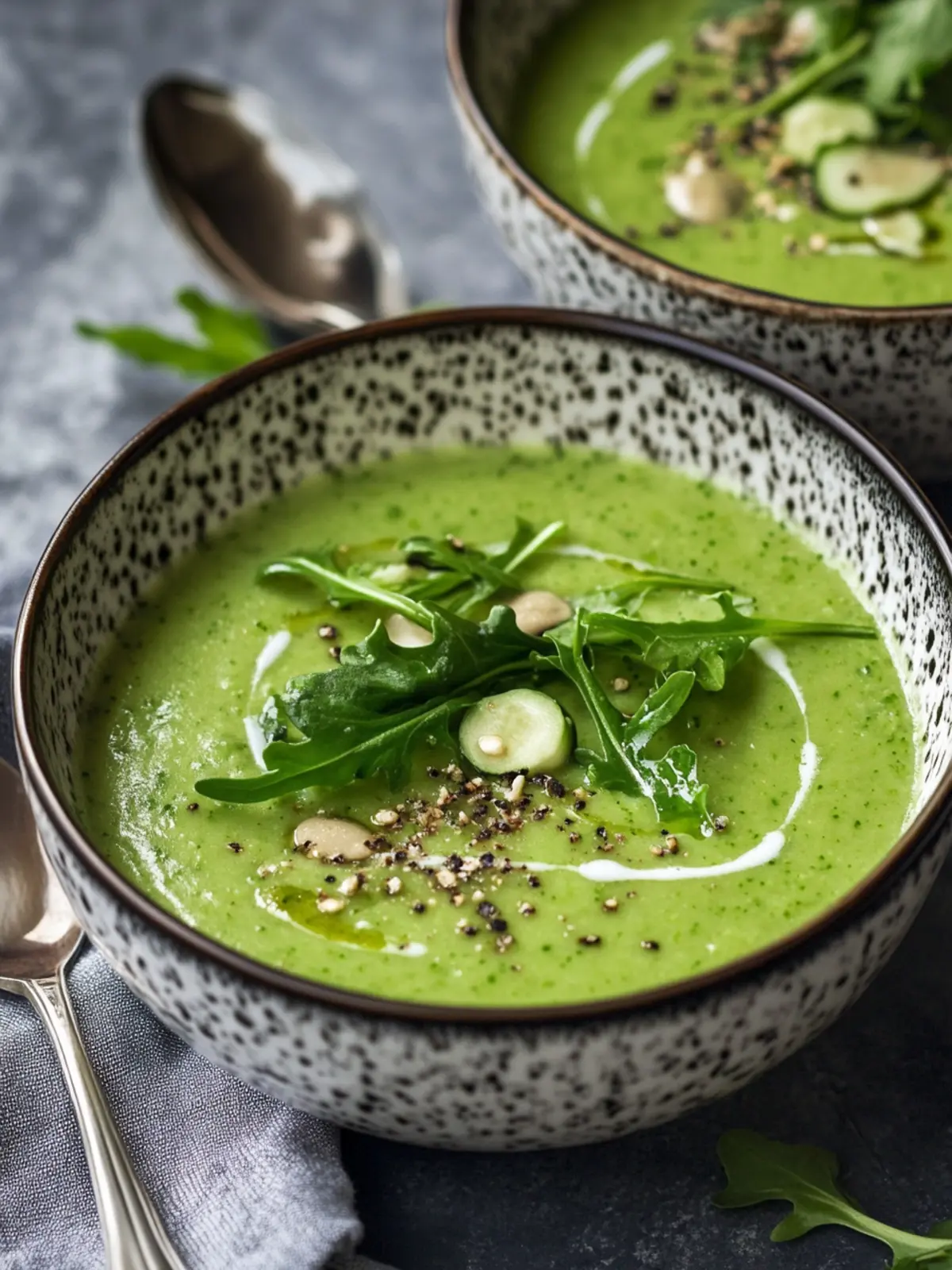 Fresh and Green – Spicy Arugula Cress Soup