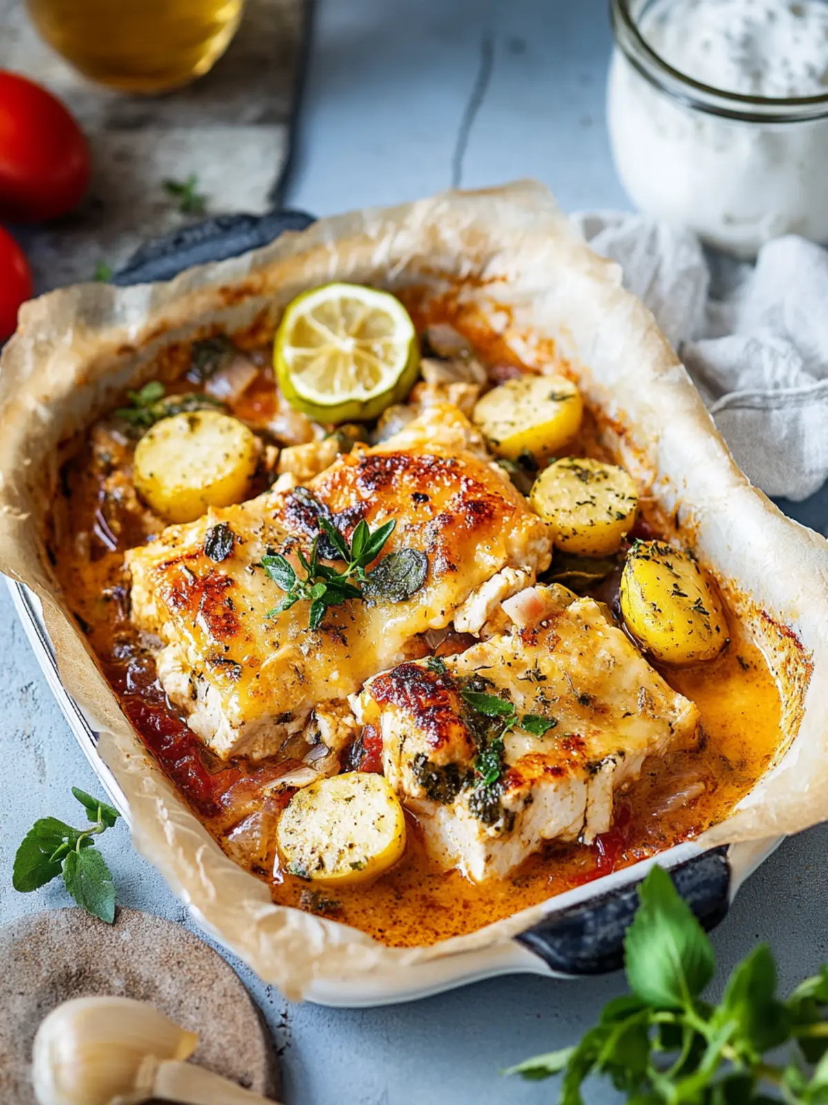 Hähnchenbrustfilet aus der Auflaufform