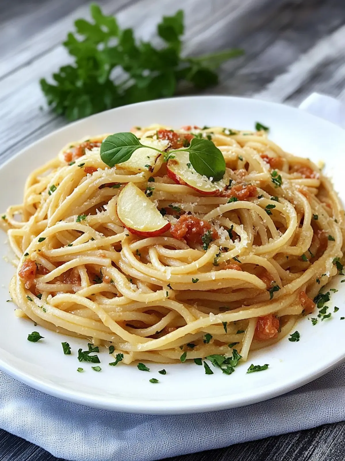 Spaghetti mit Zwiebelsauce