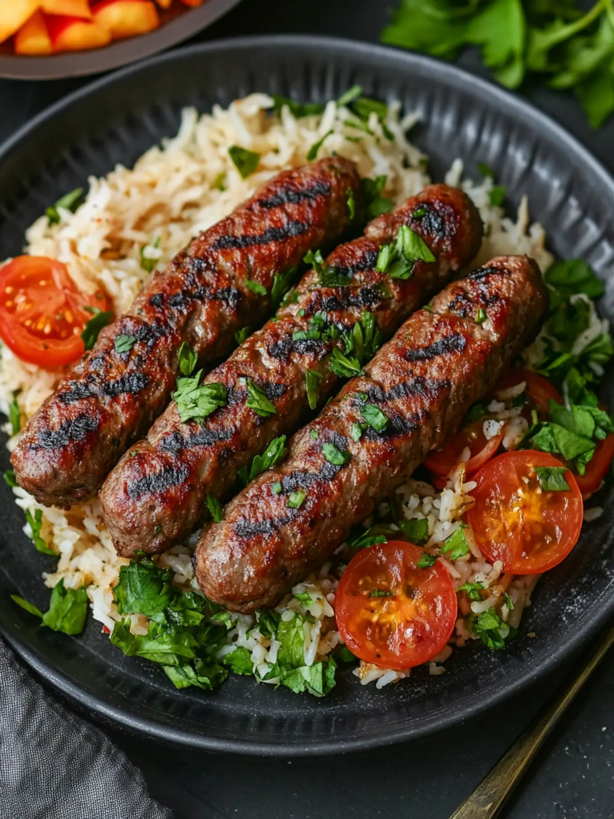 Djuvec Reis mit Cevapcici
