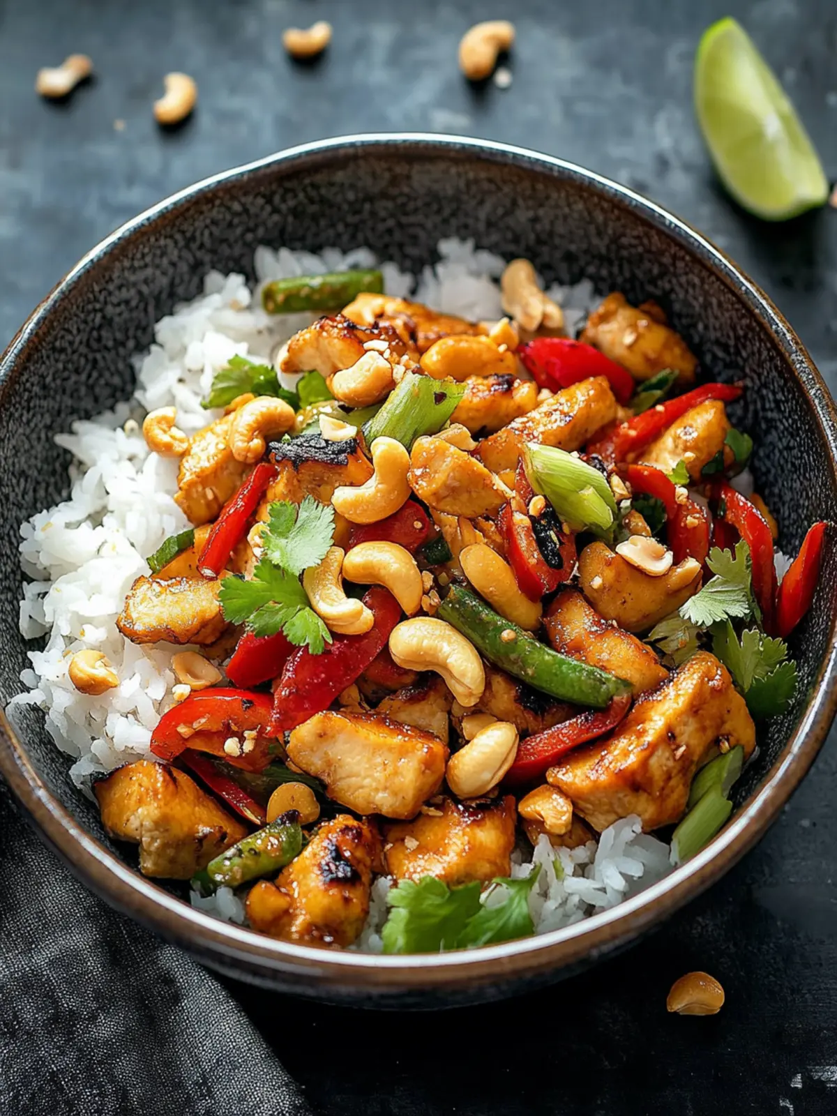 Thailändisches Cashew-Hühnchen