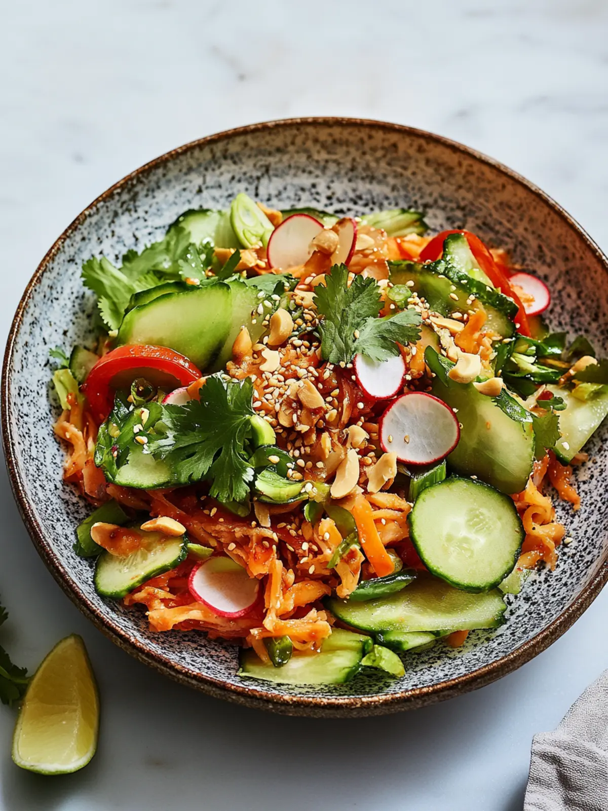 Koreanischer knuspriger Reissalat