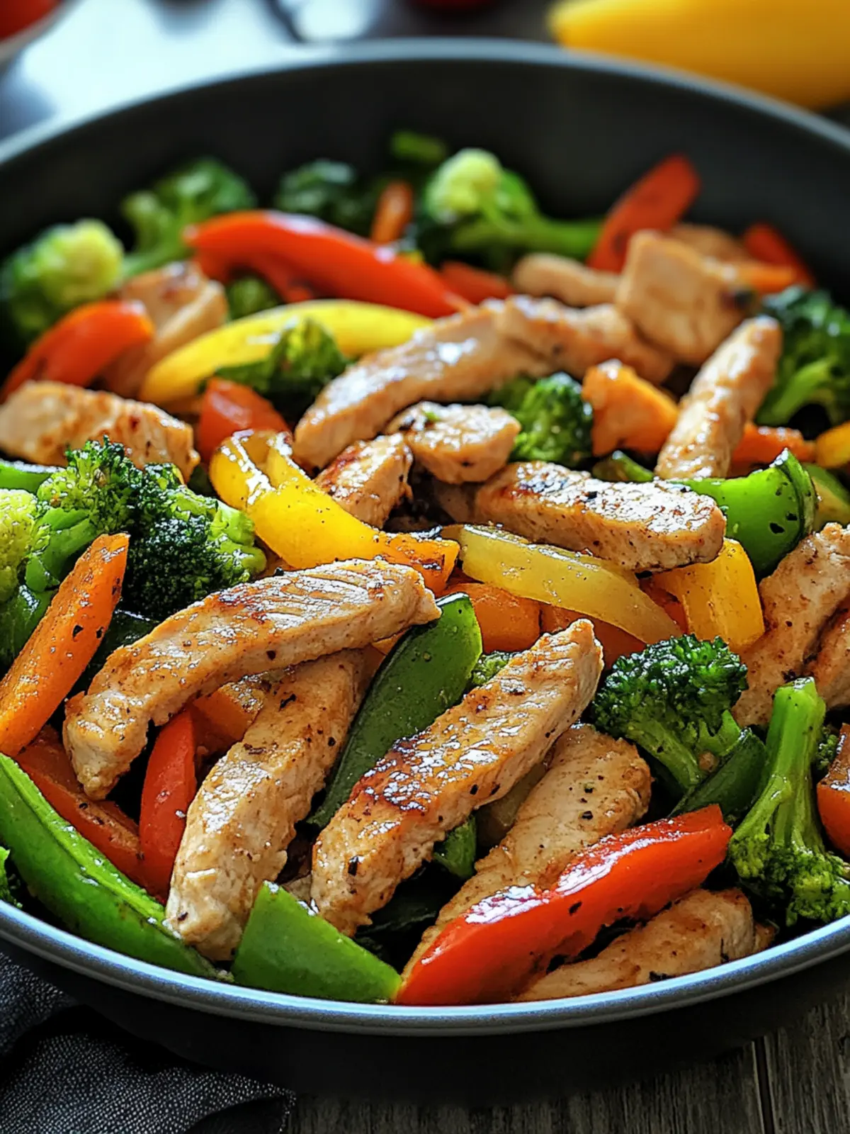 Low Carb Vegetable Pan with Turkey Strips