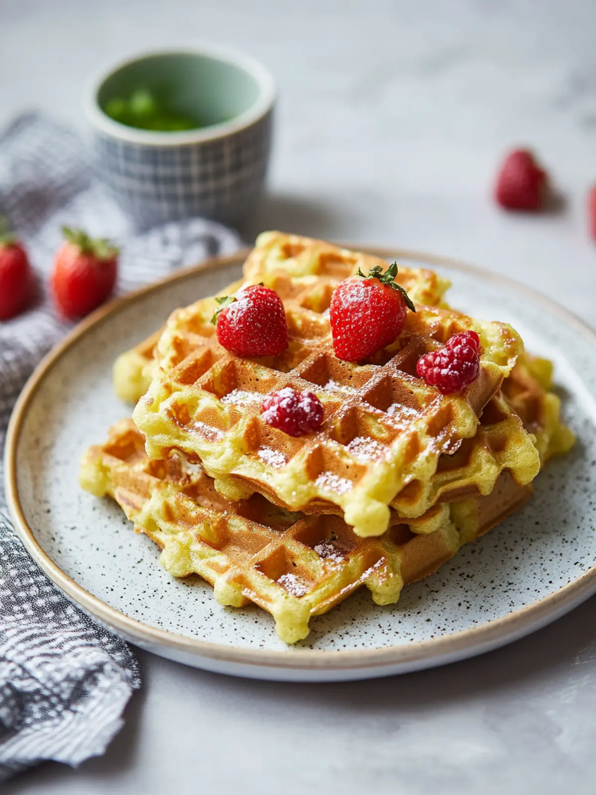Low Carb und High Protein: Rezept für herzhafte Waffeln aus nur 2 Zutaten