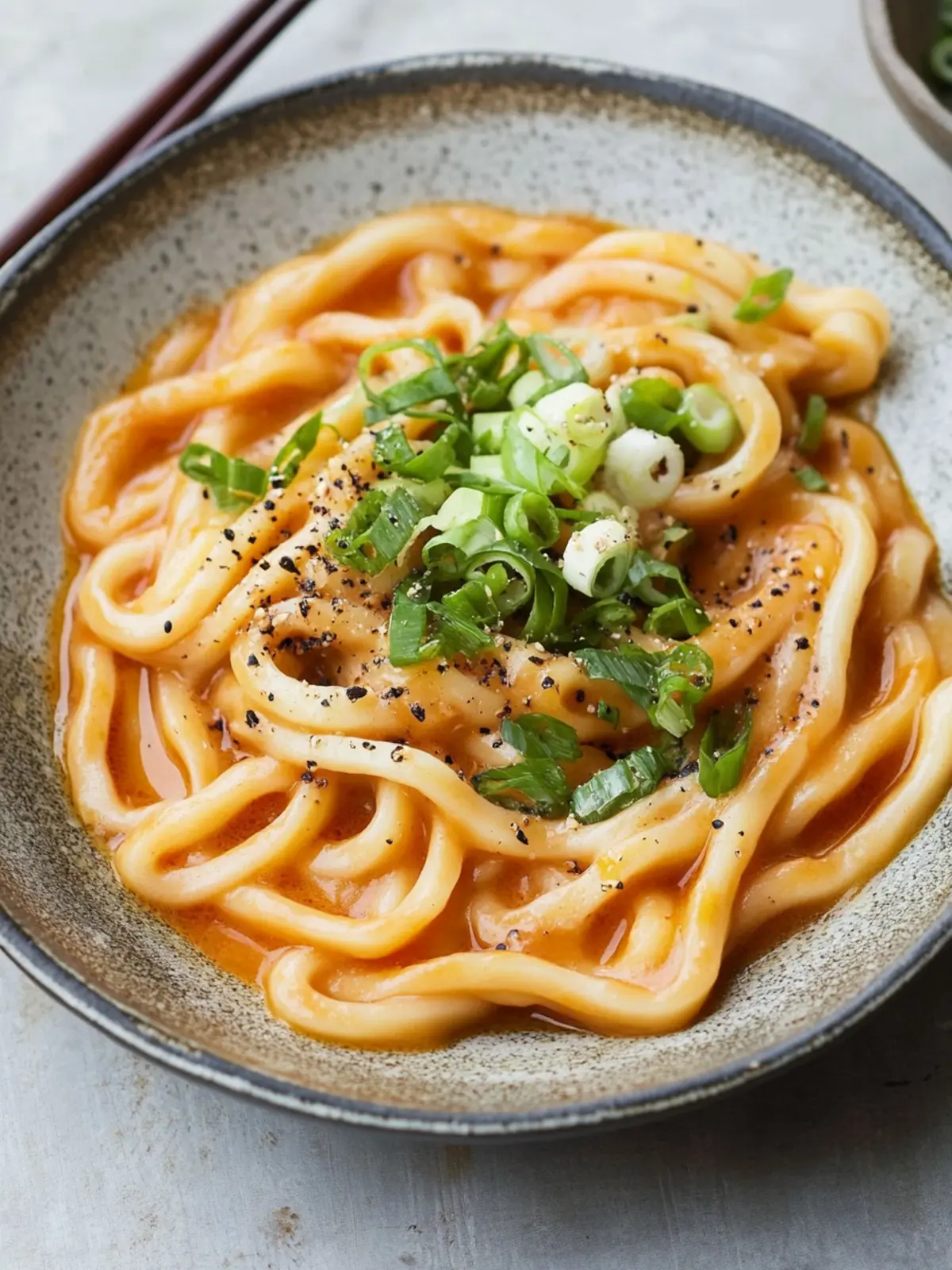 Udon-Nudeln in cremiger Gochujang-Knoblauchsoße – Jamie Olivers sanft scharfe Fusion-Idee