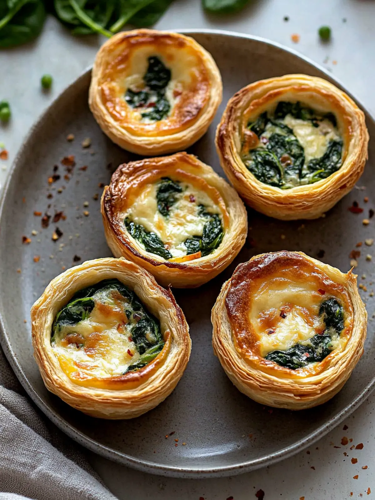Mini-Quiches mit Spinat