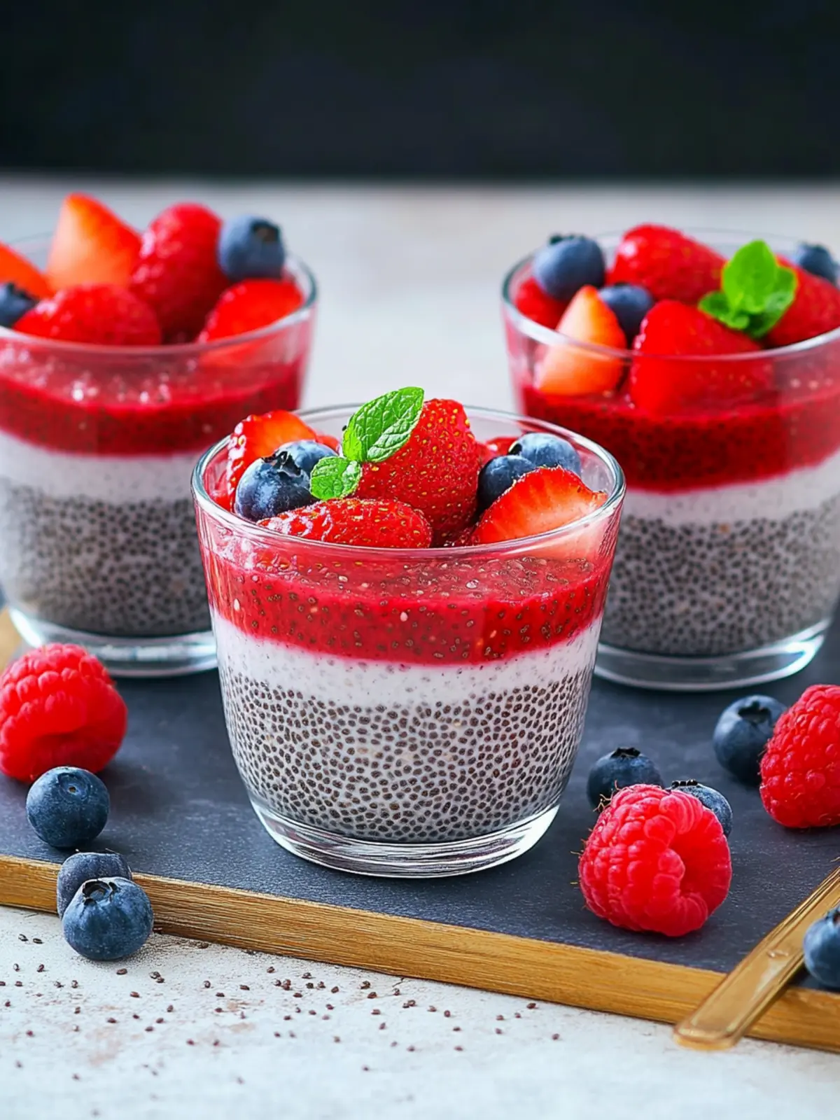 Chia-Pudding mit Früchten