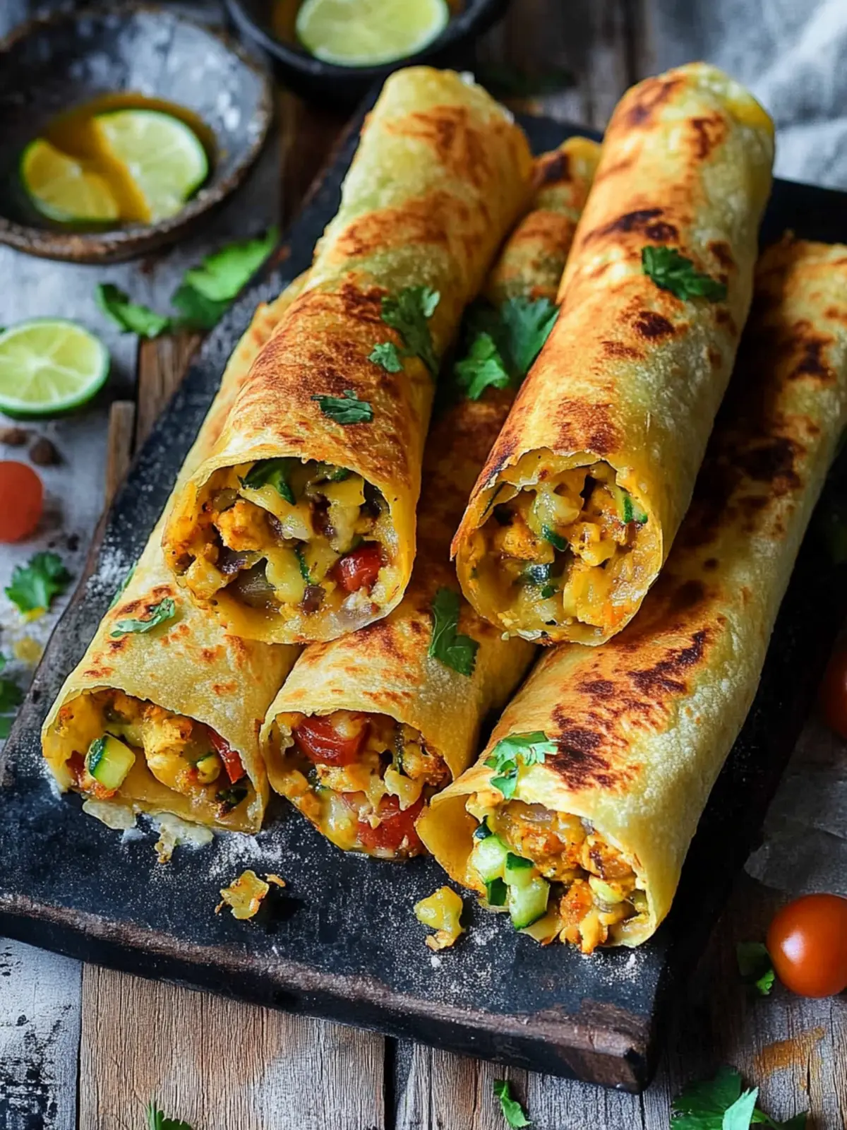Taquitos Rezept mit Gemüsefüllung