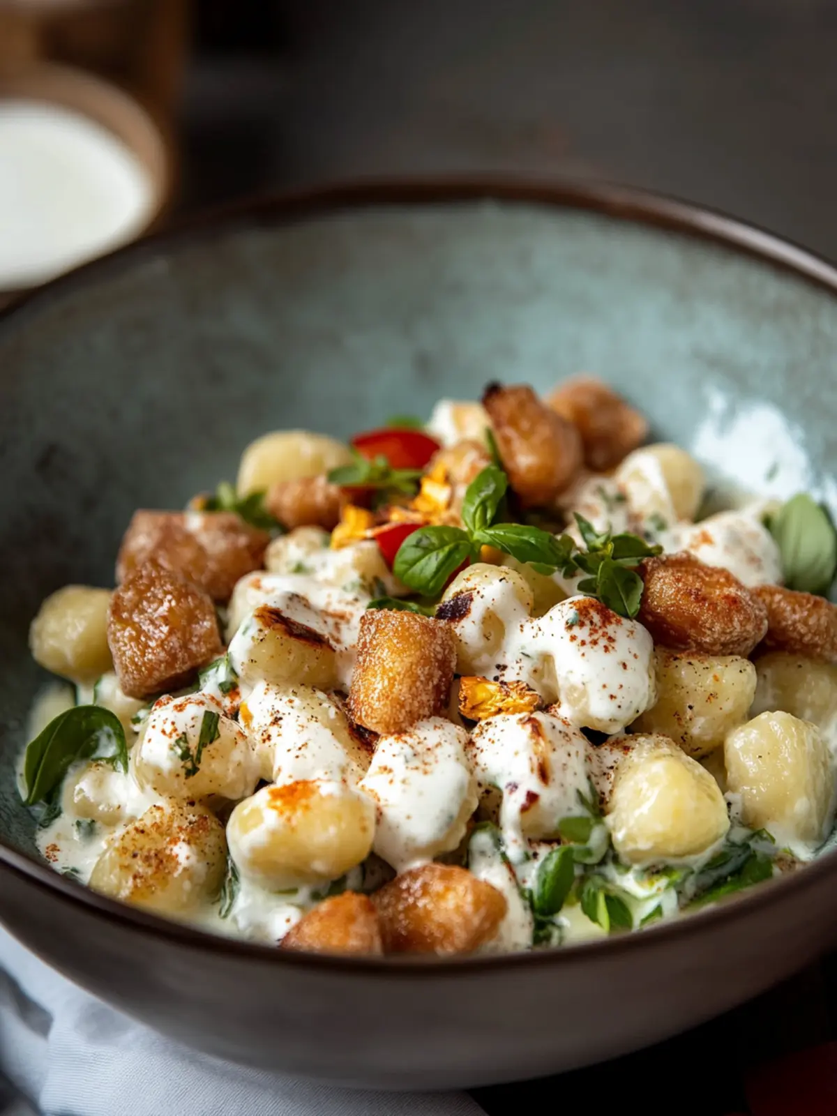 Knuspriger Gnocchi-Salat