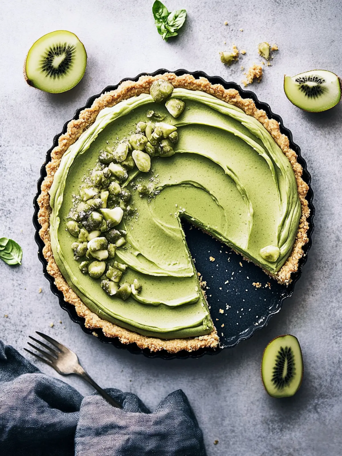 Veganer Matcha-Mousse-Tart