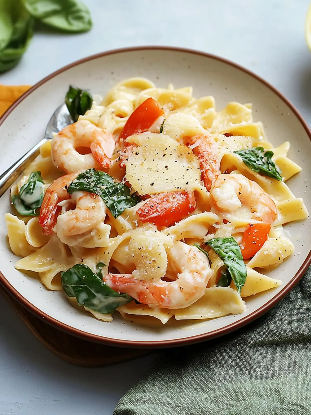 Ein-Topf-Pasta mit Garnelen