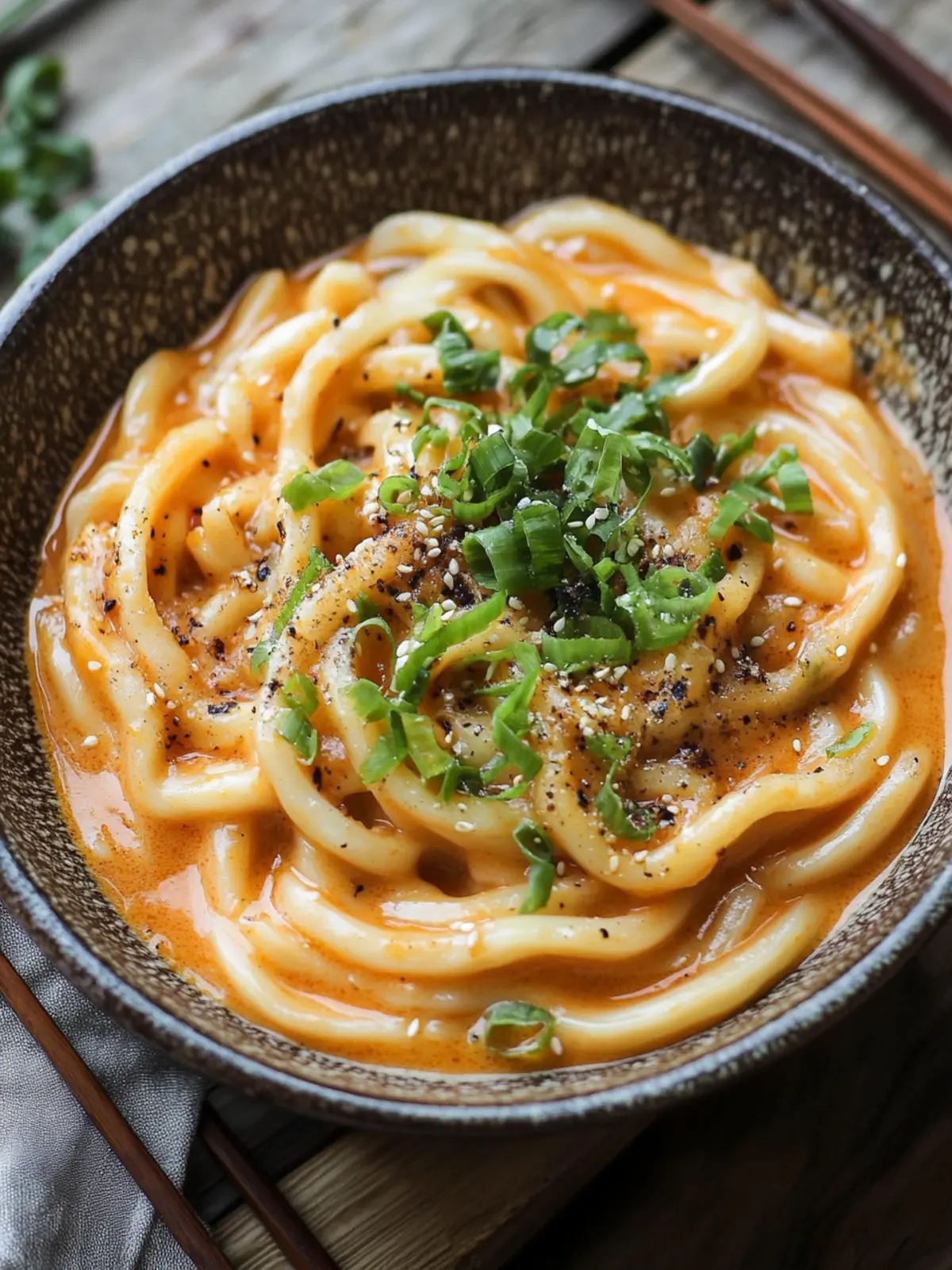 Udon-Nudeln in cremiger Gochujang-Knoblauchsoße – Jamie Olivers sanft scharfe Fusion-Idee