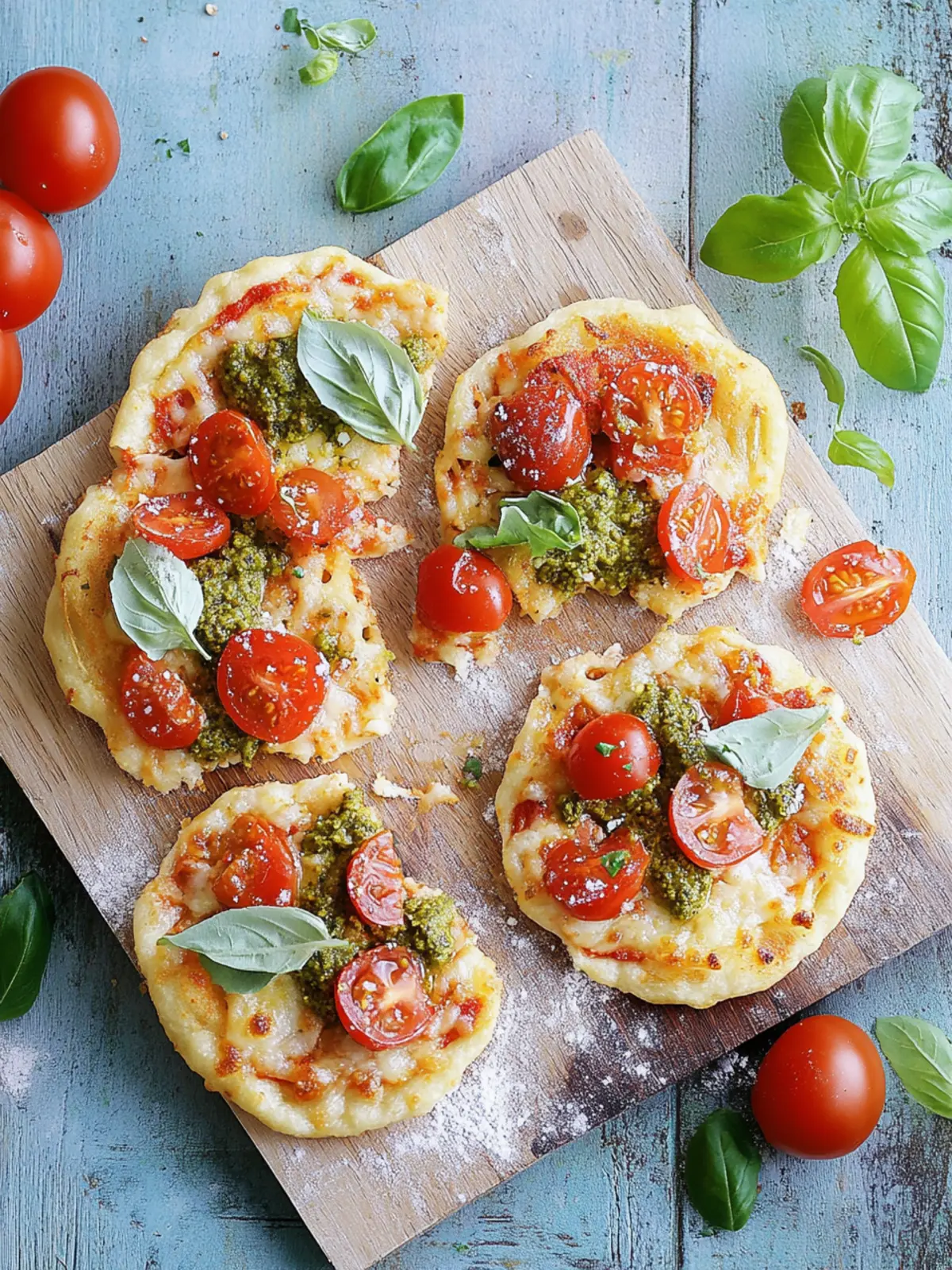 Pizzawaffeln mit Pesto rosso