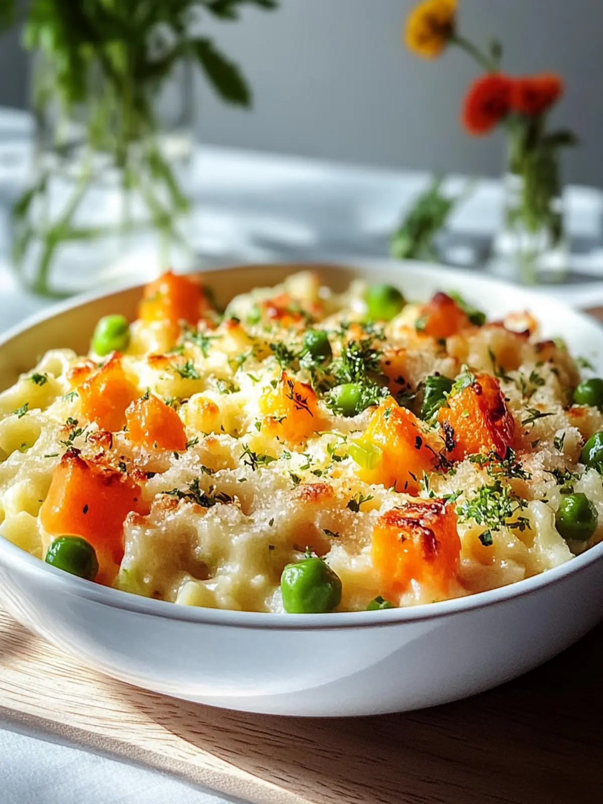 Spaetzleauflauf mit Gemüse