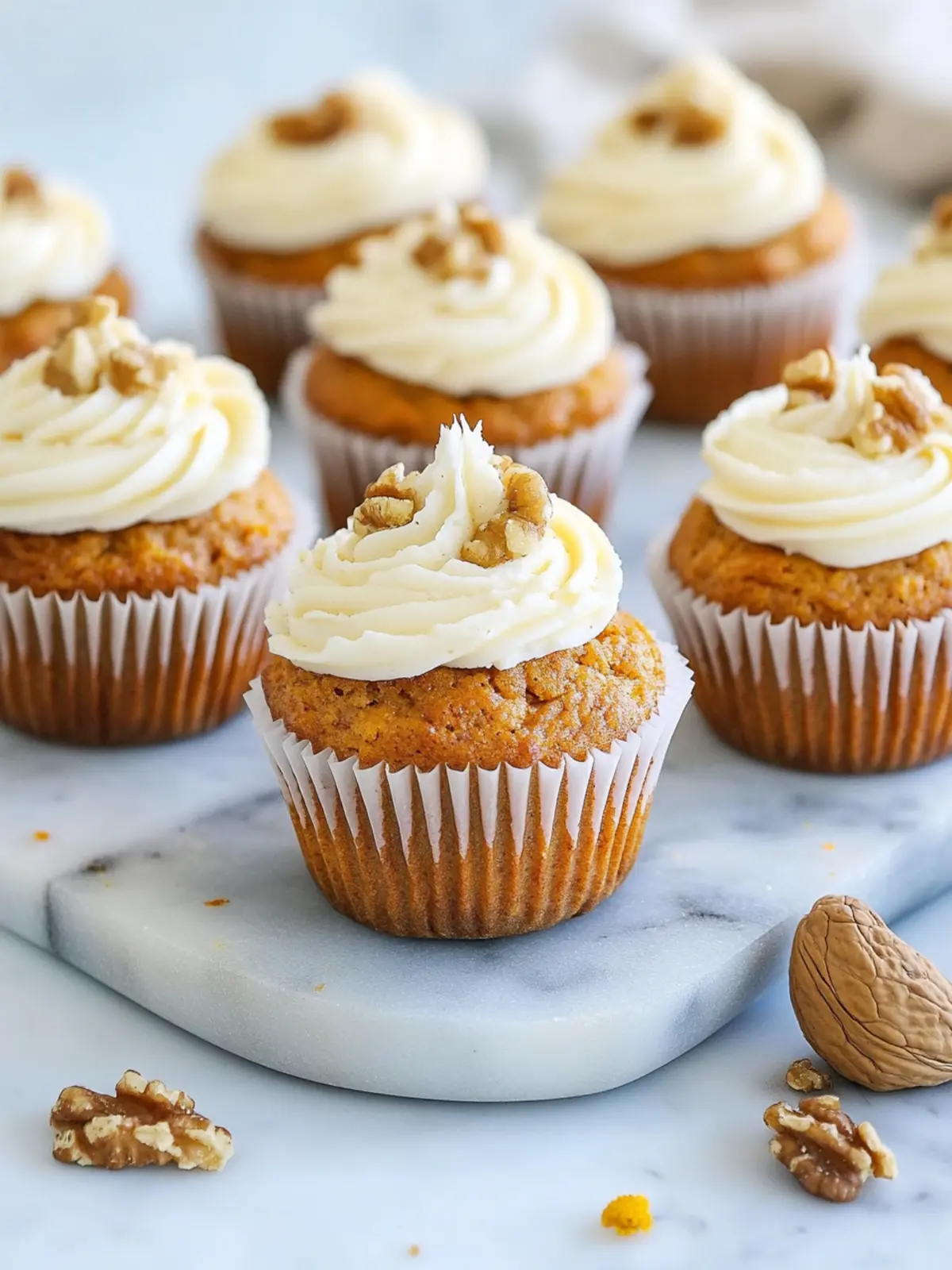 Karotten-Muffins mit Walnüssen und Frosting | so saftig