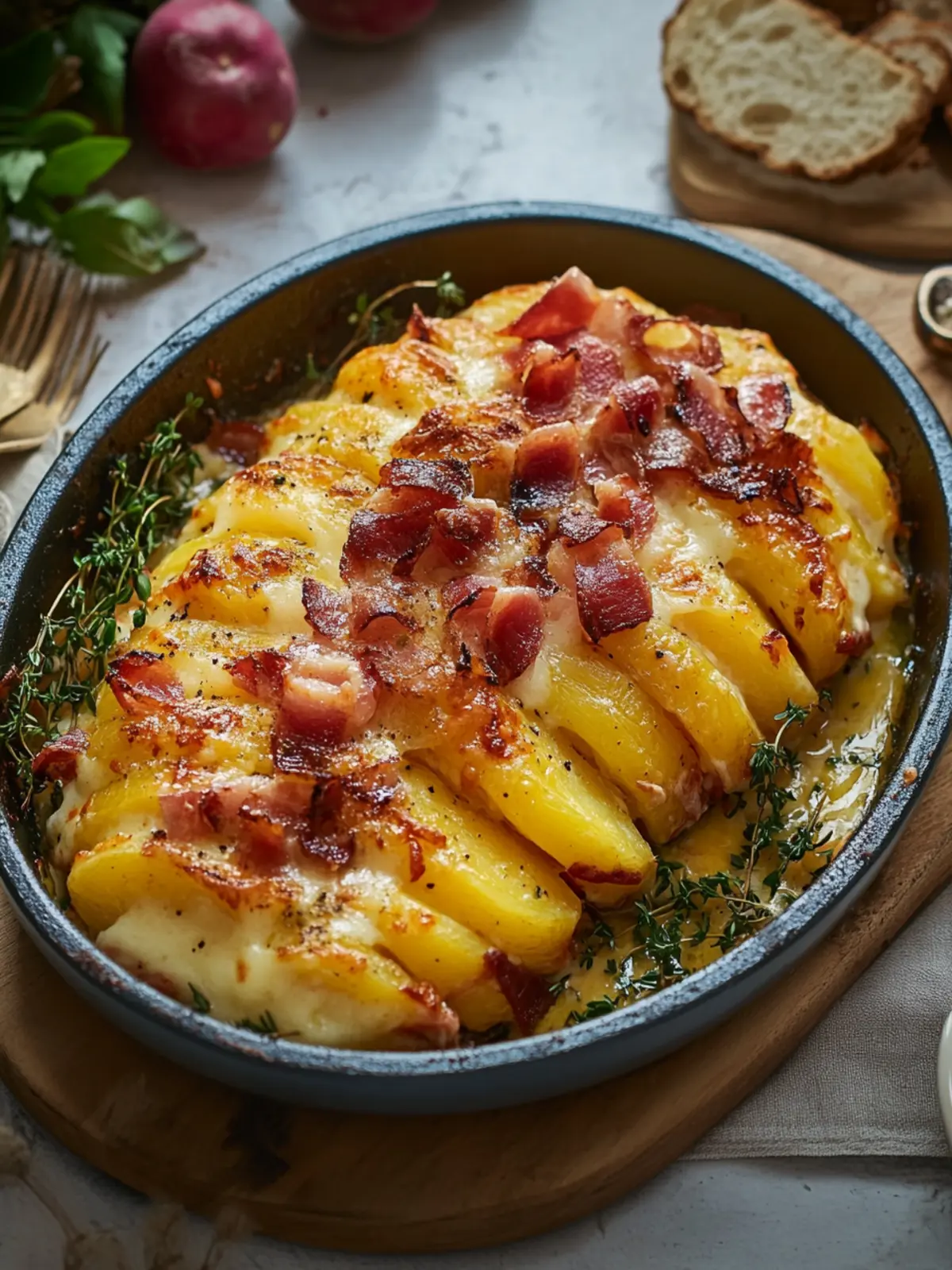 Bauernauflauf mit Kartoffeln und Speck: Deftiger Ofengenuss