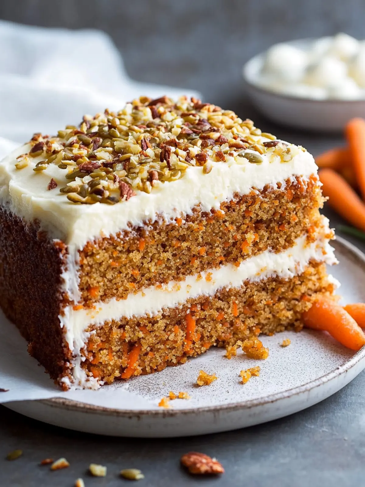 Carrot cake without flour: A low-carb wonder without gluten for sweet tooths