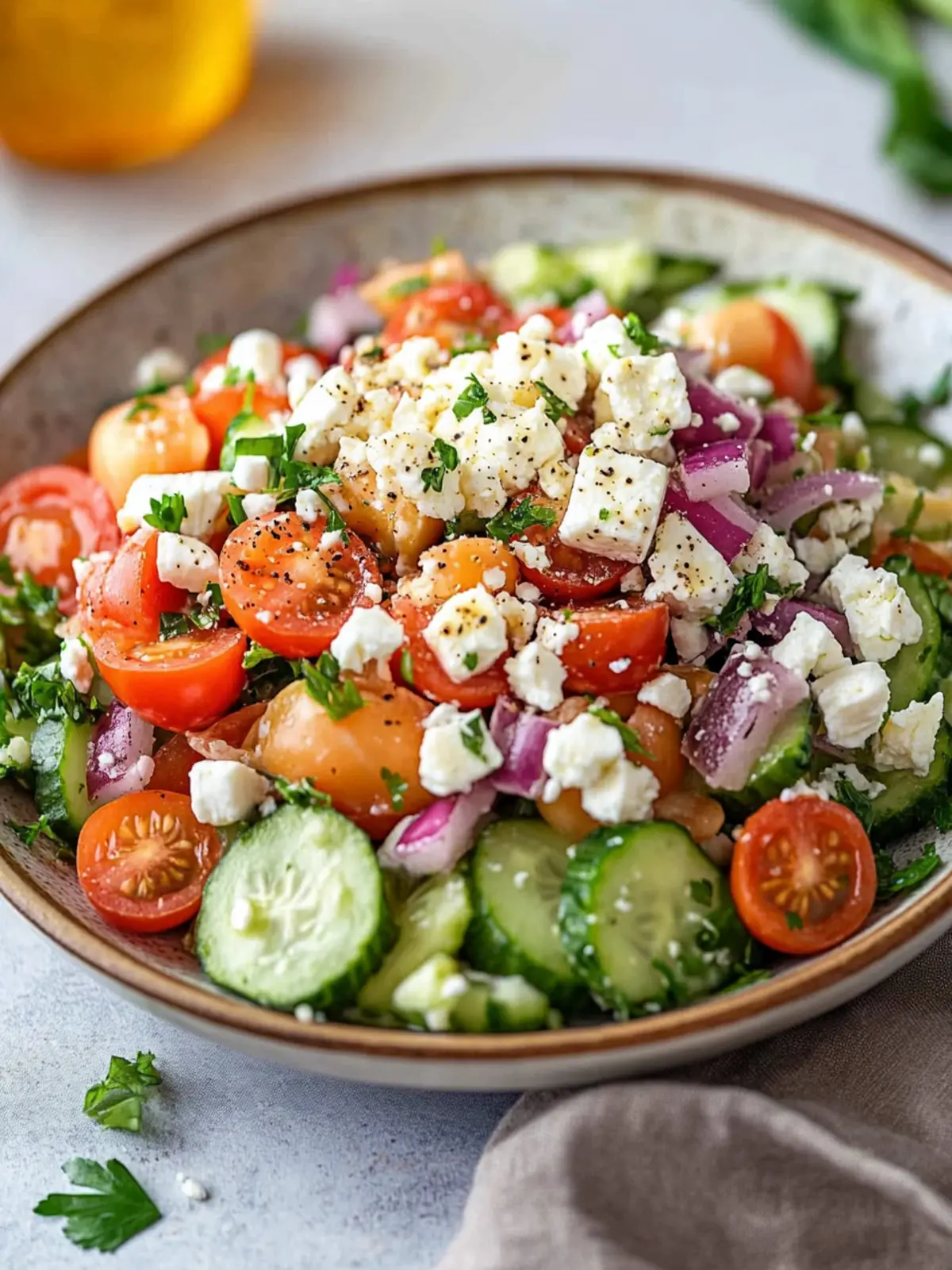 Kichererbsensalat mit Feta