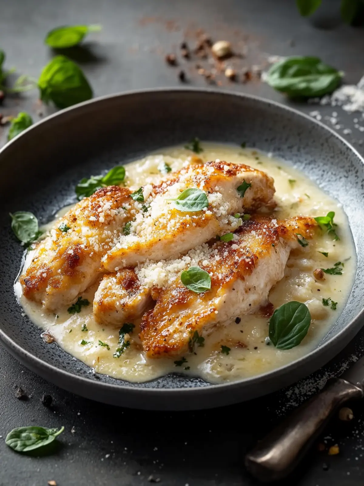 Hähnchen in Parmesan-Sahne-Soße: Rezept für Heirate-mich-Hähnchen