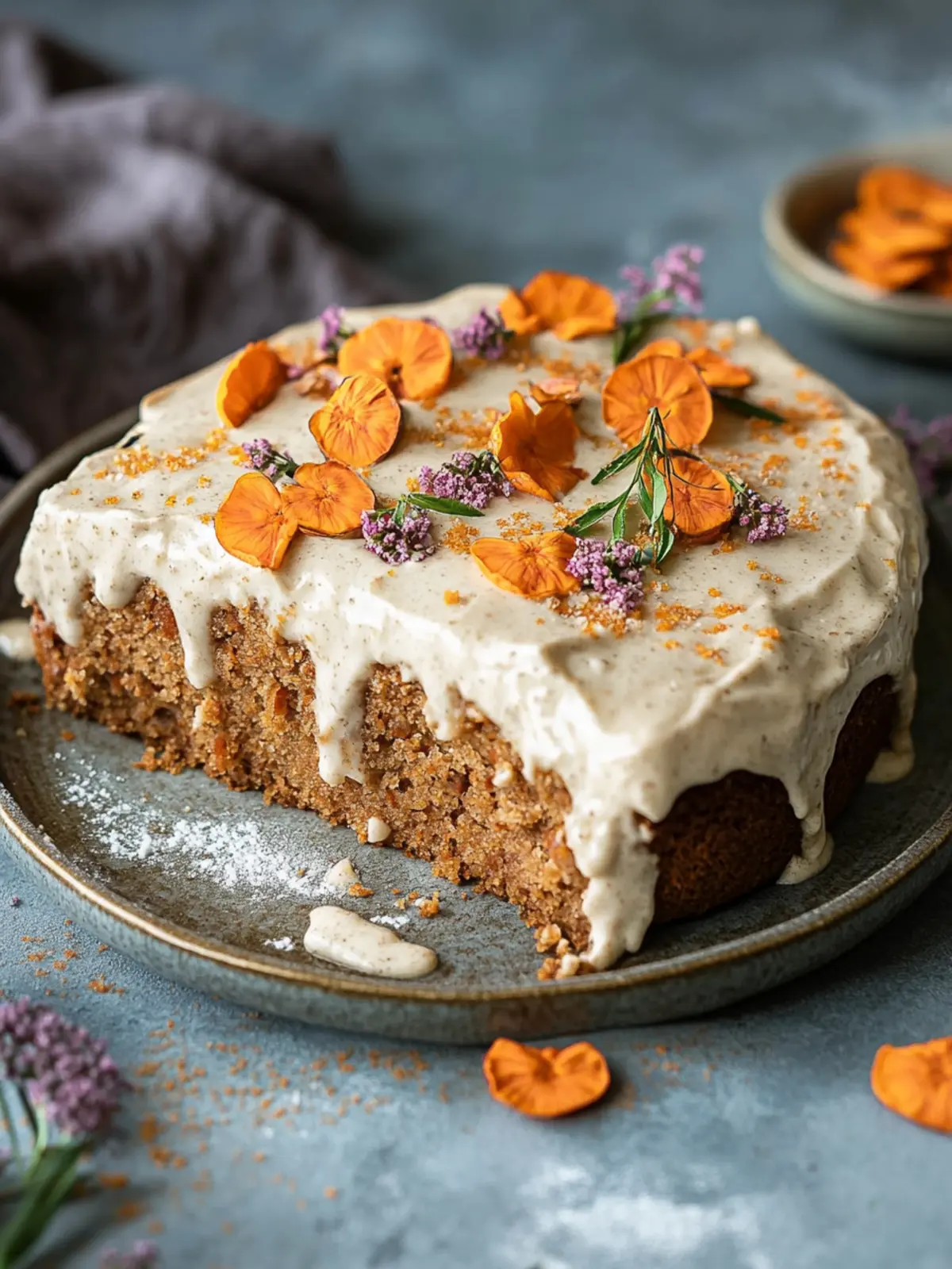 Veganer Karottenkuchen – super saftig und proteinreich