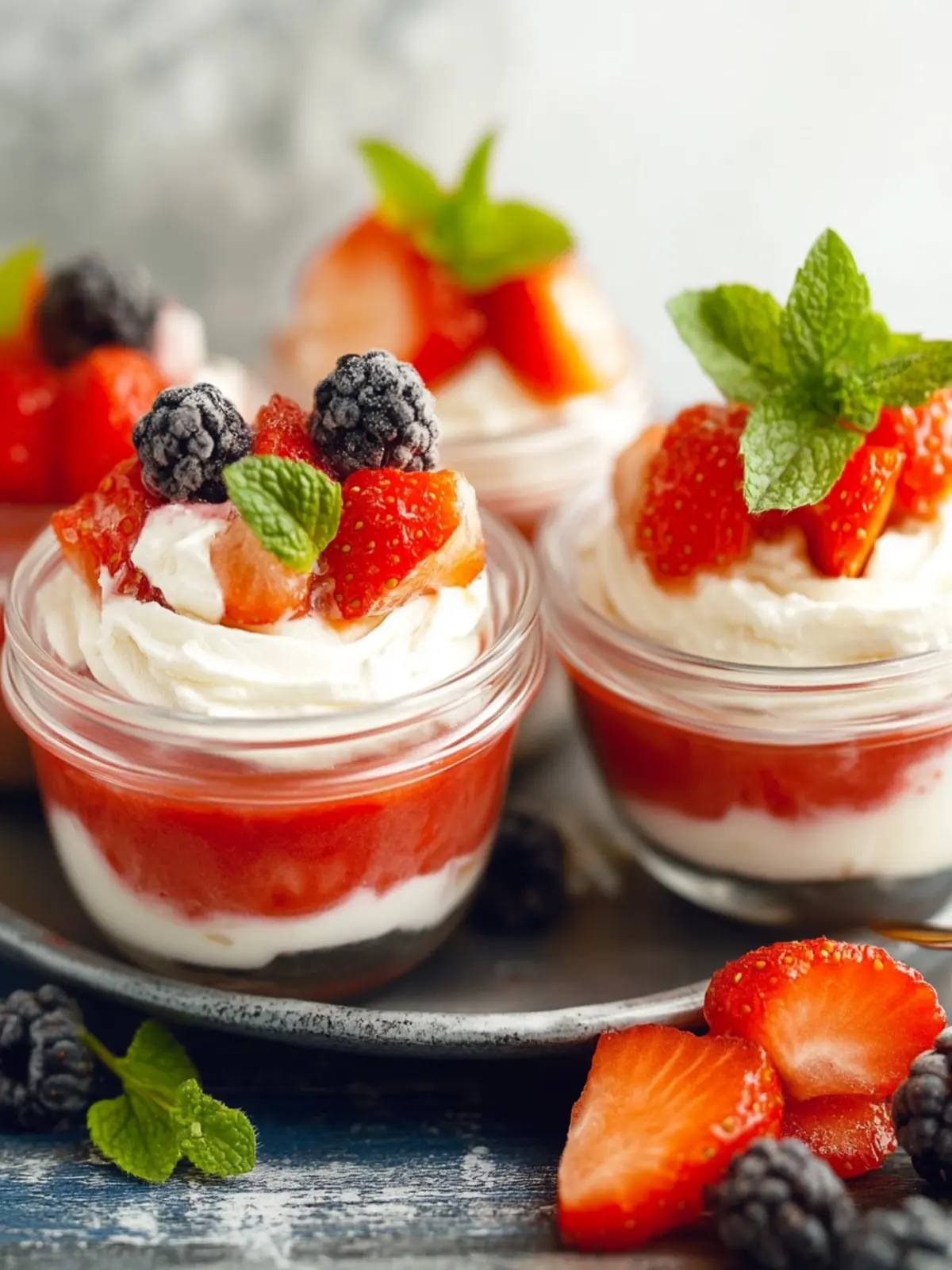 Erdbeer-Mascarpone-Creme-Dessert