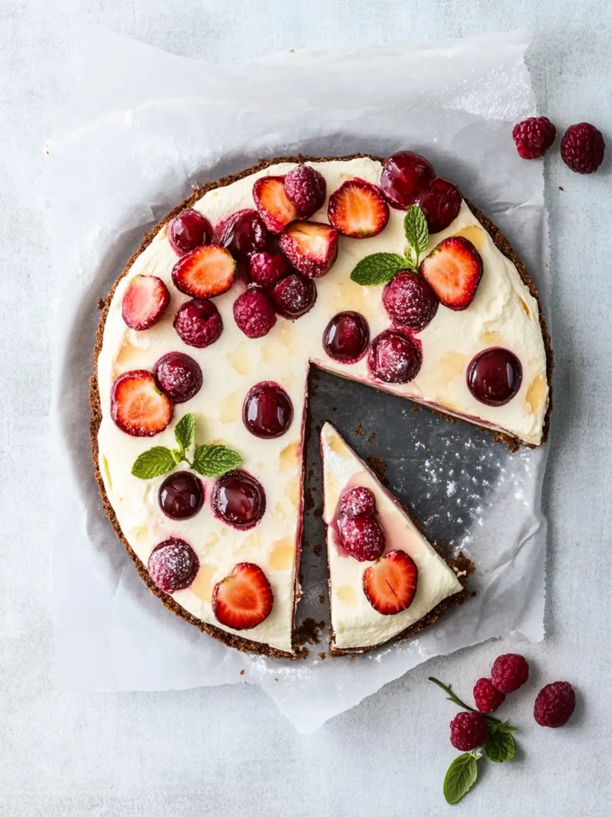 Kirsch-Schmandkuchen vom Blech