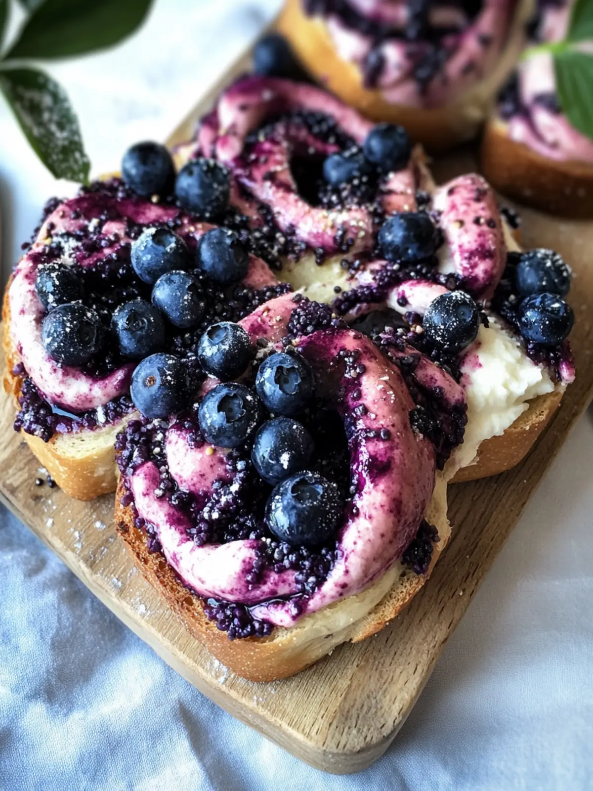 Vegane Heidelbeerbrötchen