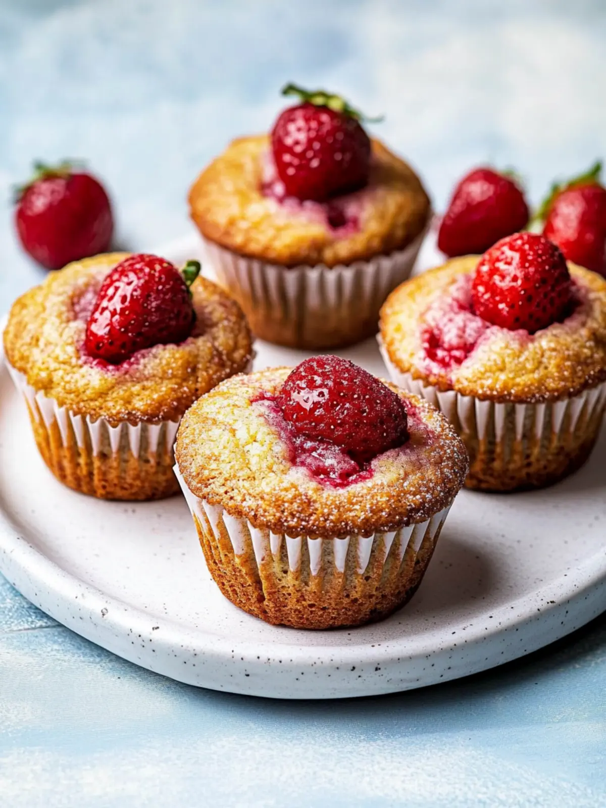 Vegane Erdbeermuffins