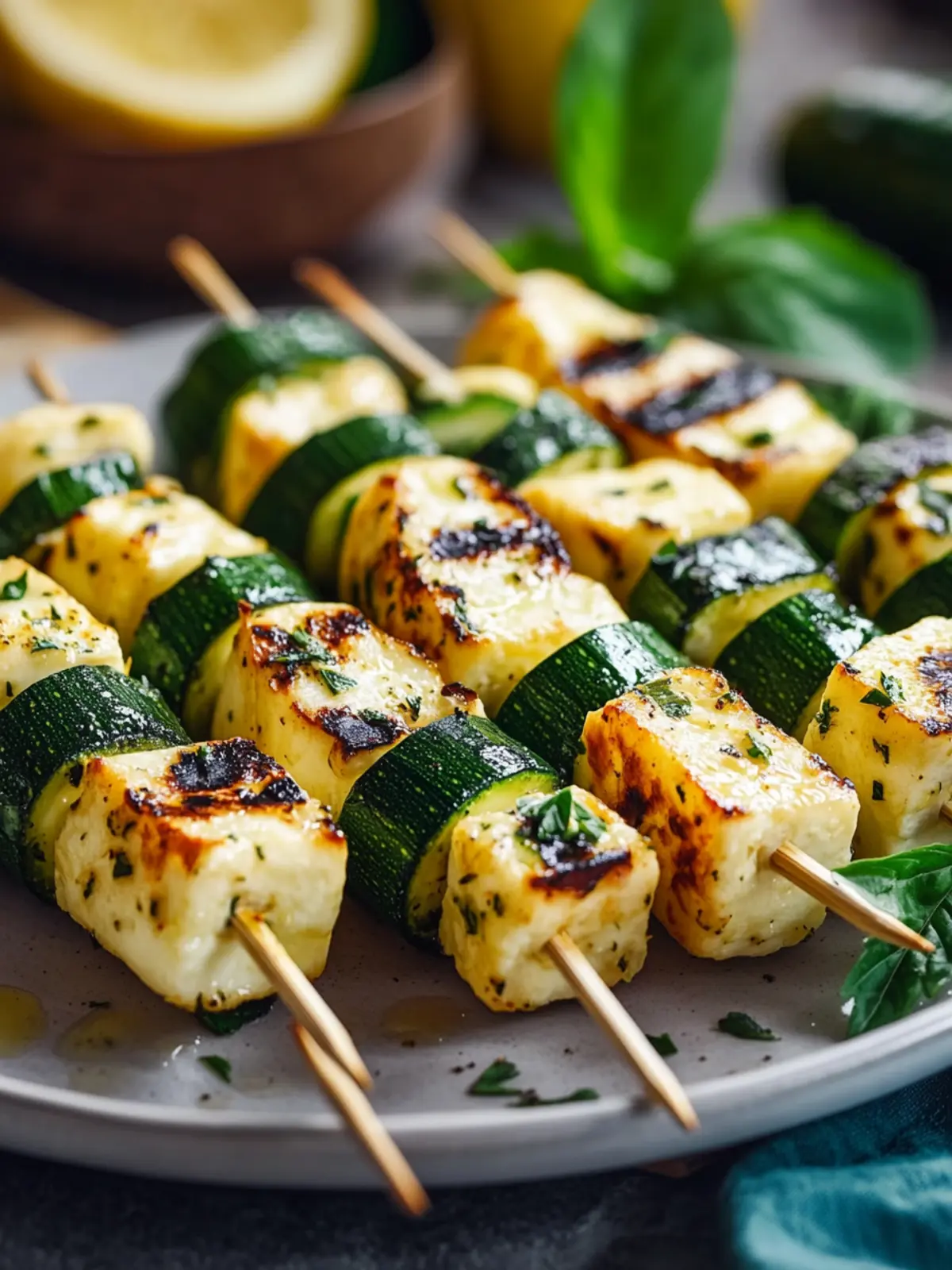 Perfekt für den Grill: So köstlich sind Zucchini-Halloumi-Spieße