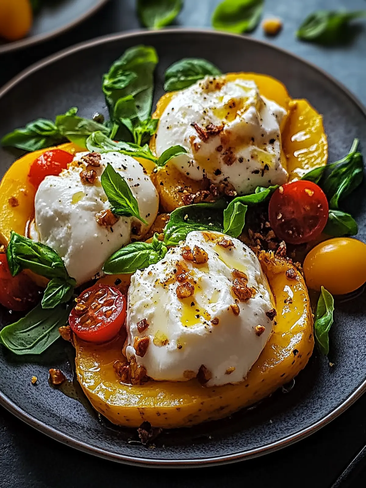 Gefüllte Süßkartoffeln mit Burrata
