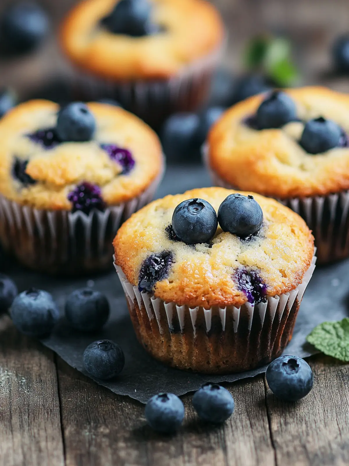 Saftige Blaubeermuffins
