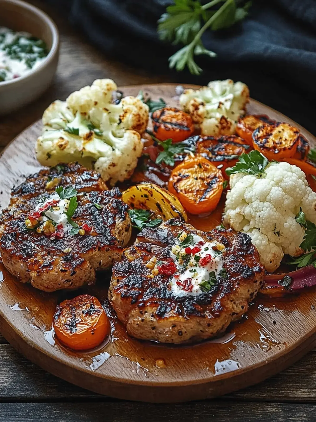 Scharf Gegrillte Blumenkohlsteaks