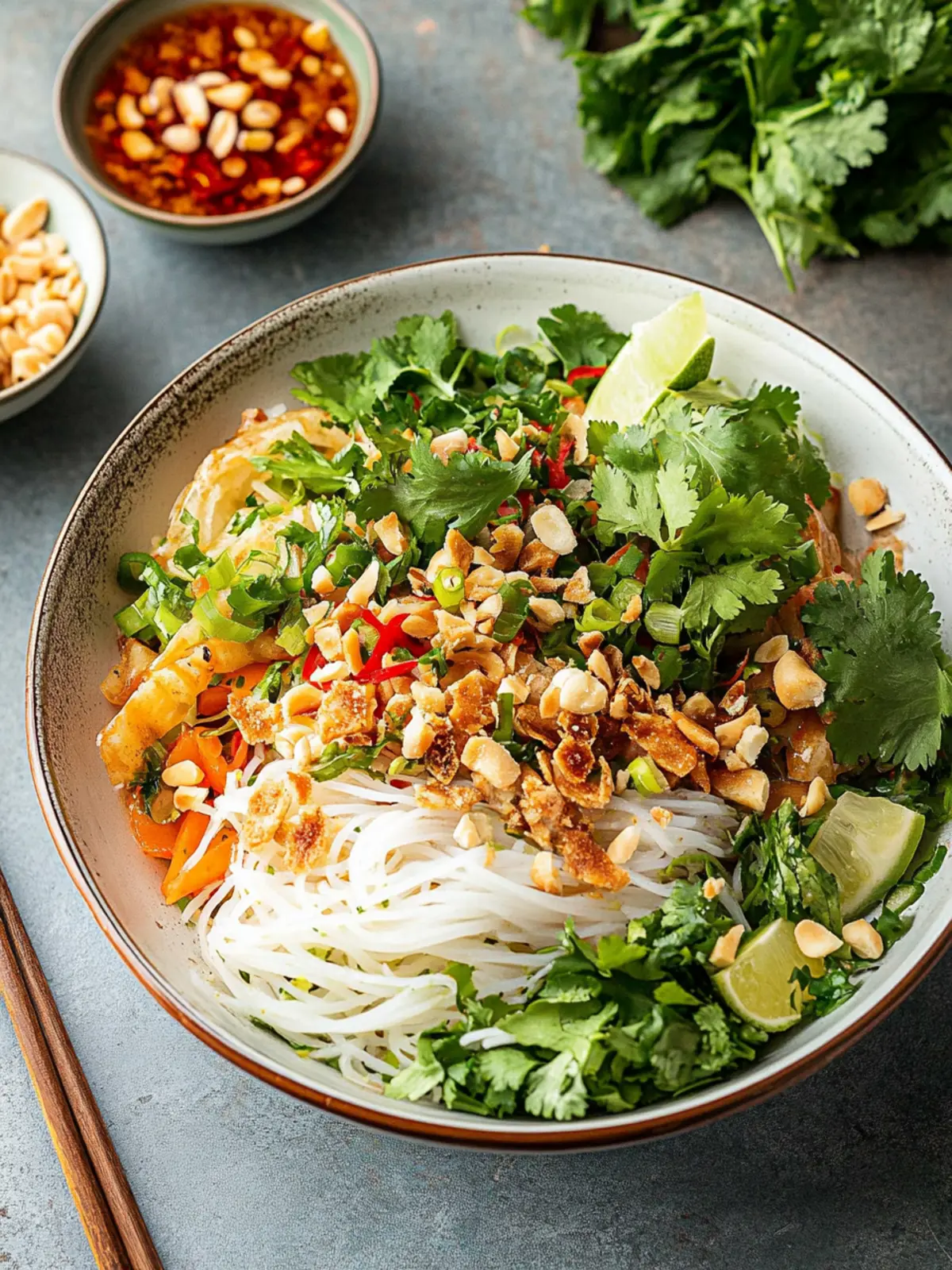 Bun Tron: vietnamesischer Reisnudelsalat mit Crunch