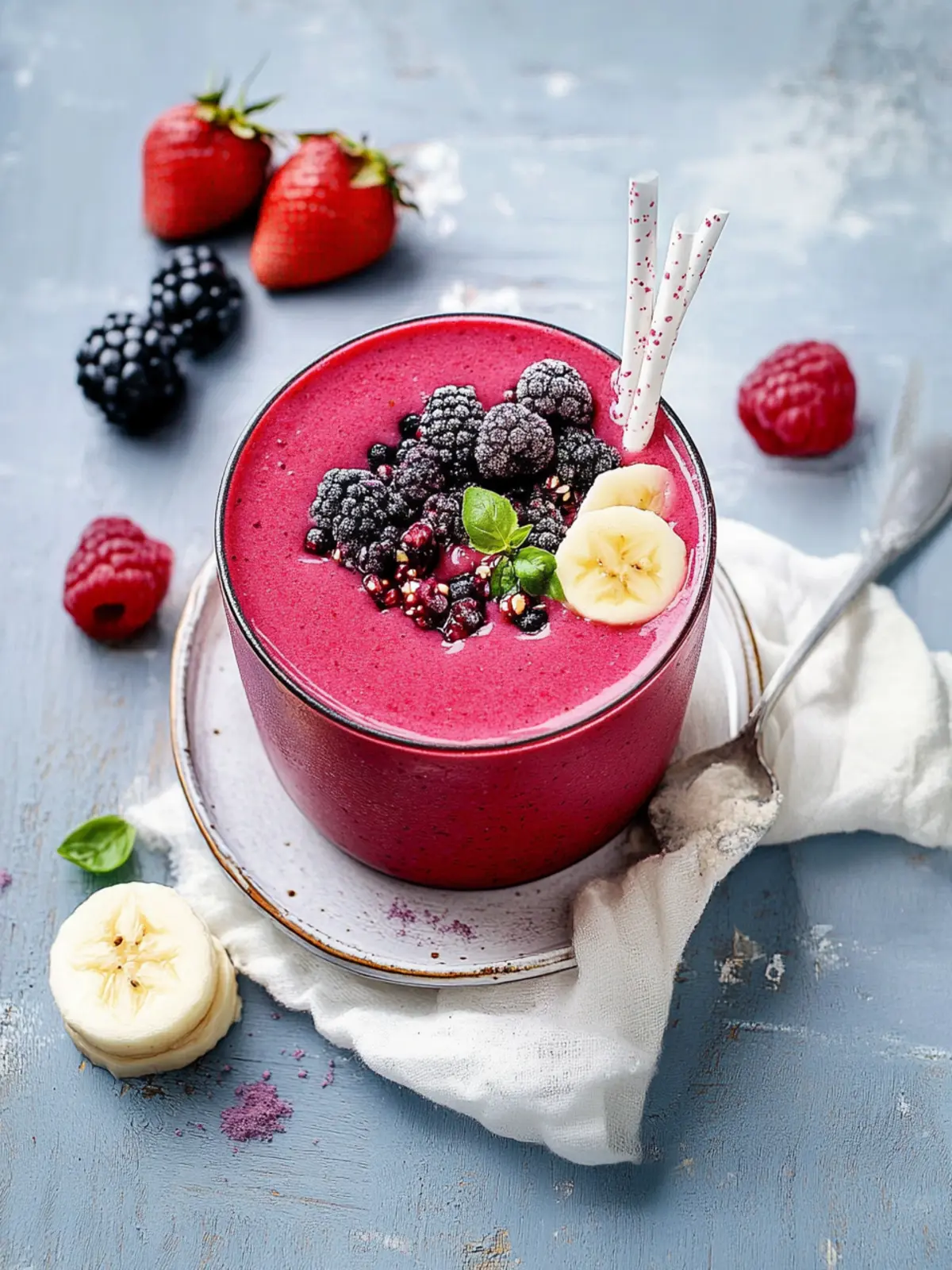 Smoothie-Schüssel mit Beeren