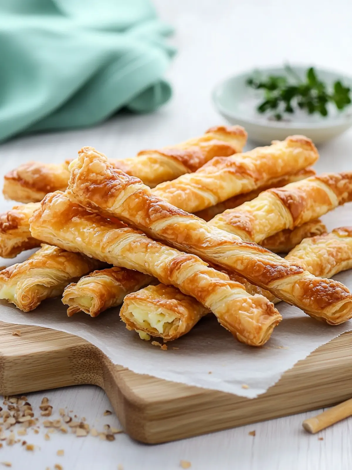 So lecker sind selbst gemachte Käsestangen aus Blätterteig