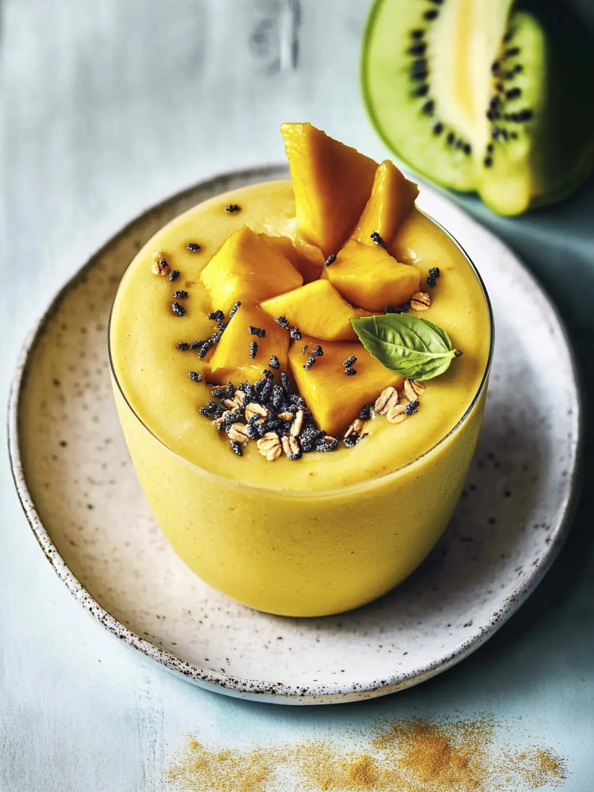 Tropische Smoothie-Schüssel mit Mango