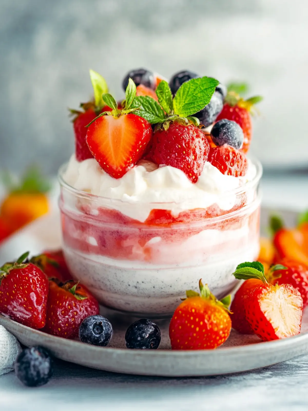 Erdbeer-Mascarpone-Creme-Dessert