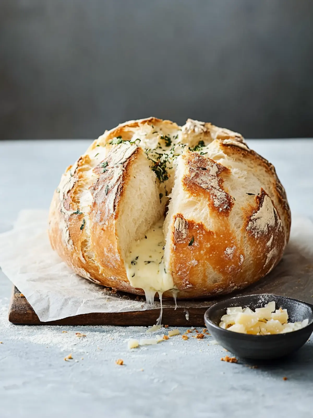 Käseknoblauch-Zupfbrot