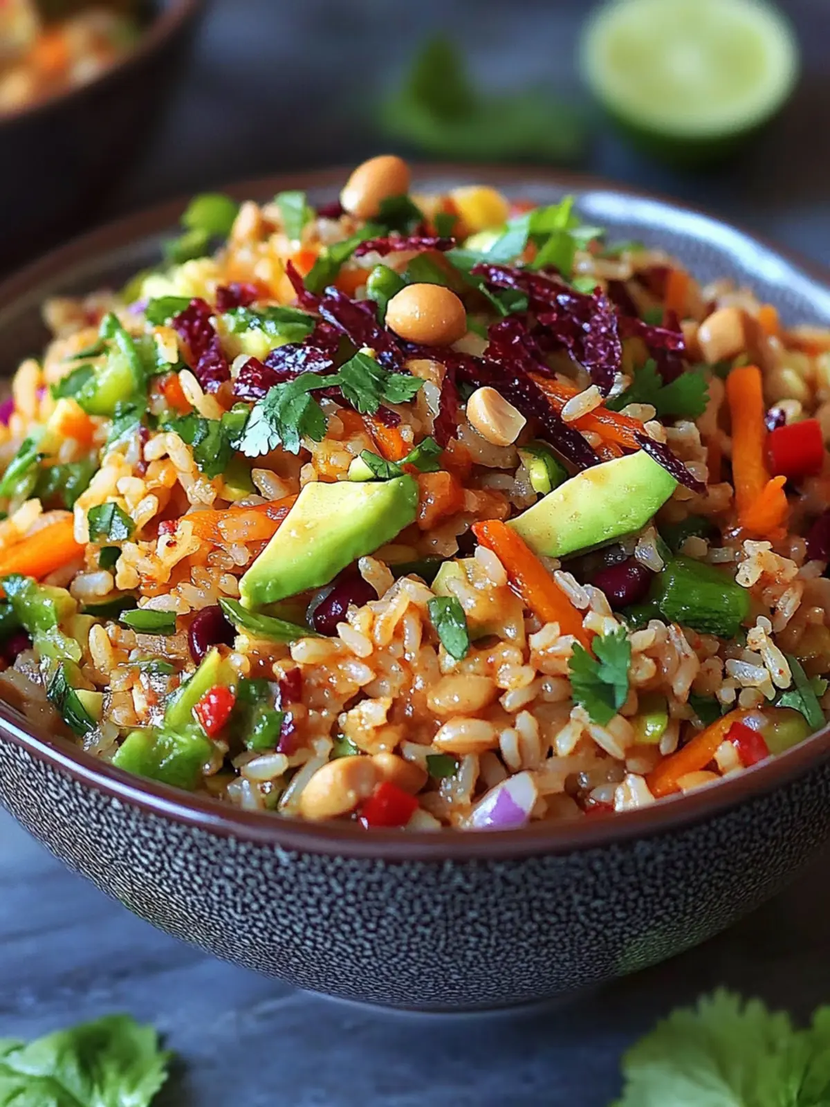 Crispy rice salad peanut chili: the perfect recipe for summer