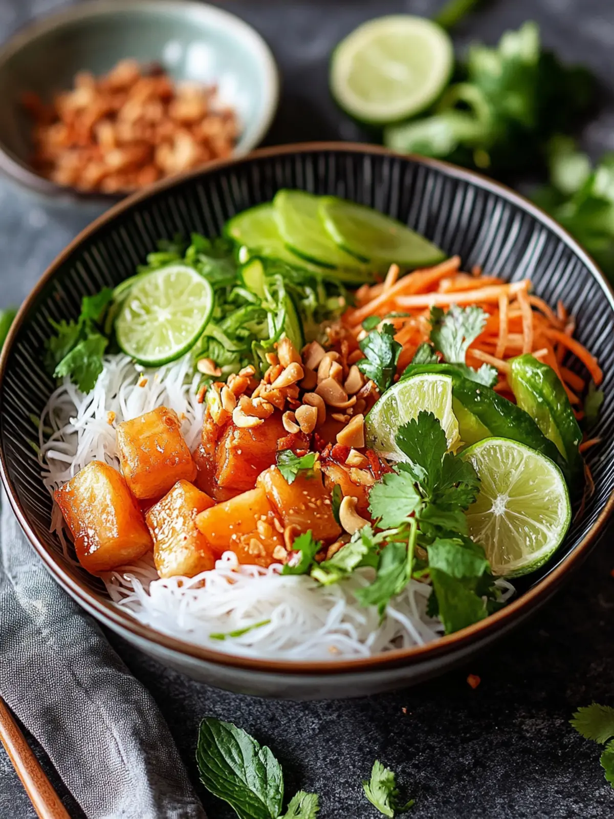 Vietnamesischer Reisnudelsalat: Bun Chay
