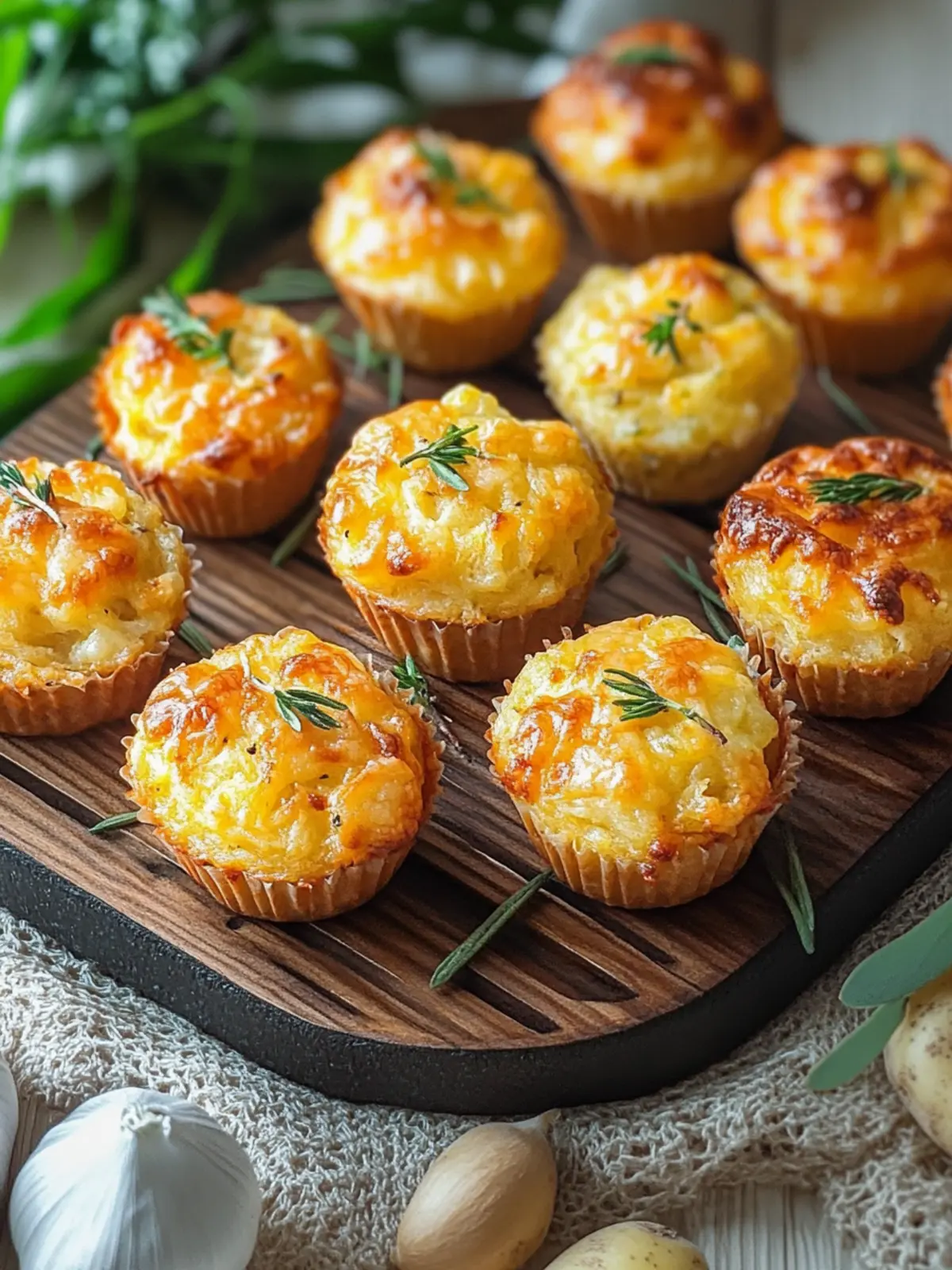 Clever leftover utilization: potato muffins with cheese