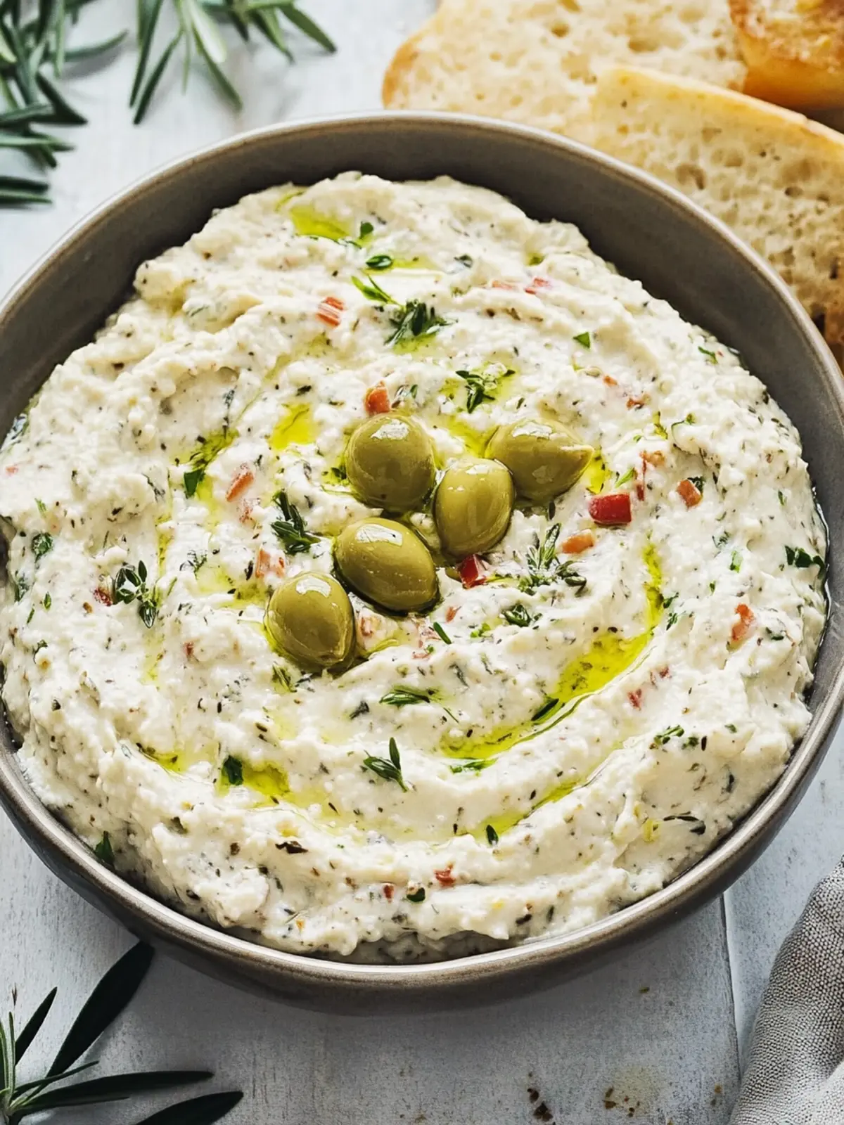 Grüner Oliven-Dip