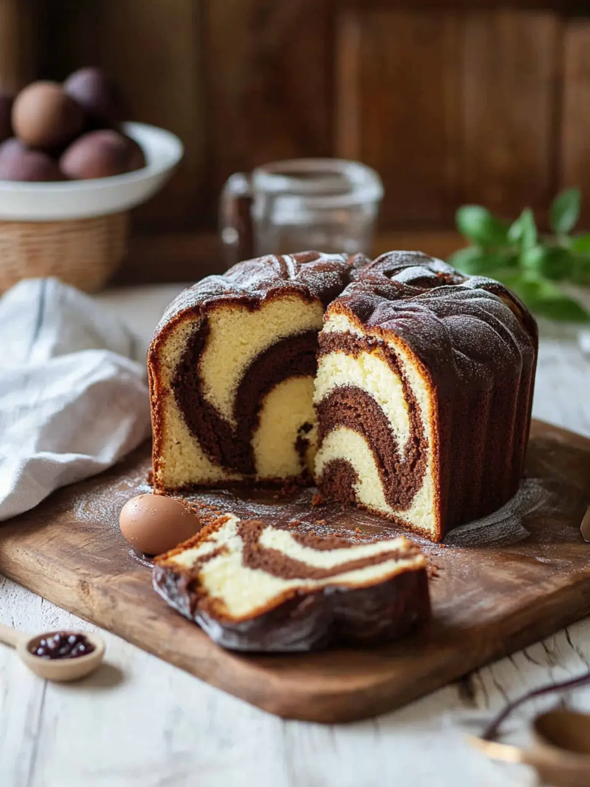Juicy marble cake without egg and butter: This is how the light version succeeds