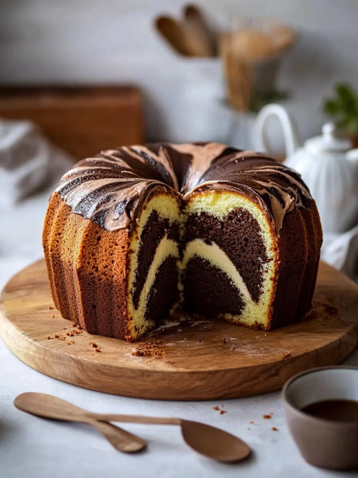 Juicy marble cake without egg and butter: This is how the light version succeeds